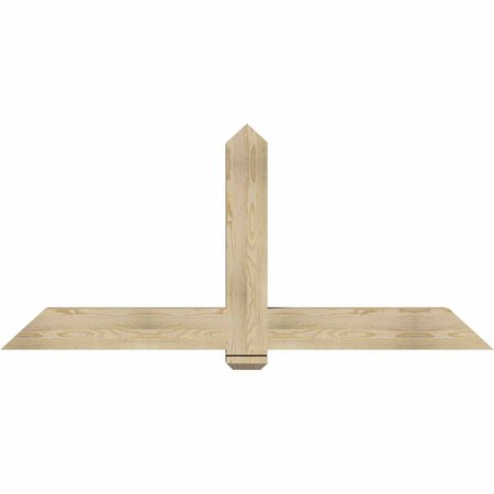 Ekena Millwork Eugene Rough Sawn Timber Gable Bracket, Douglas Fir, 72"W x 33"H x 6"D x 6"F, 11/12 Pitch GBW072X33X0606EUG00RDF